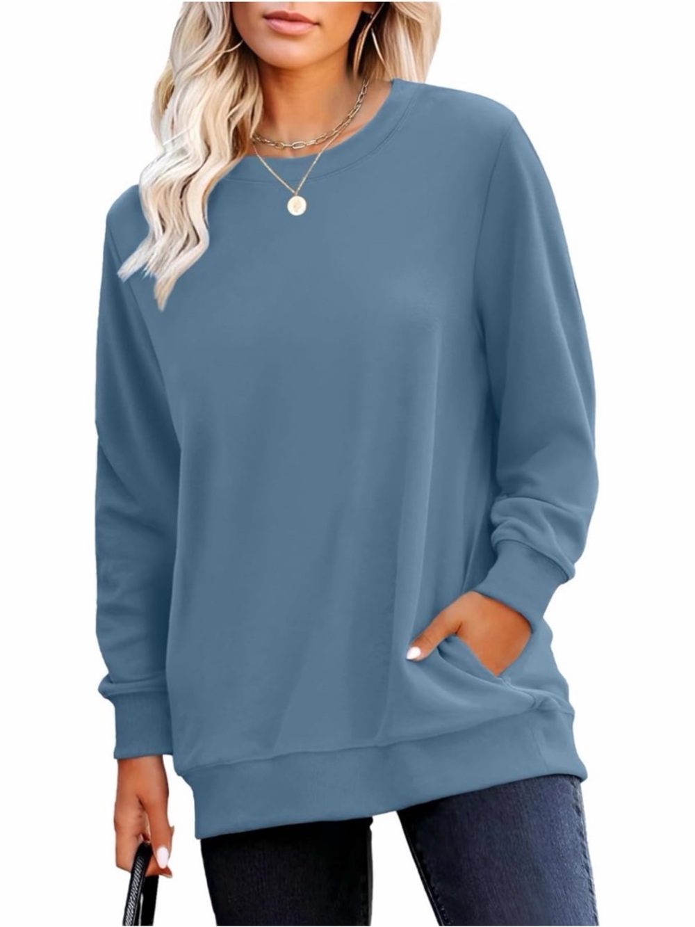 Everyday Crewneck Pullover Sweatshirt - Blue